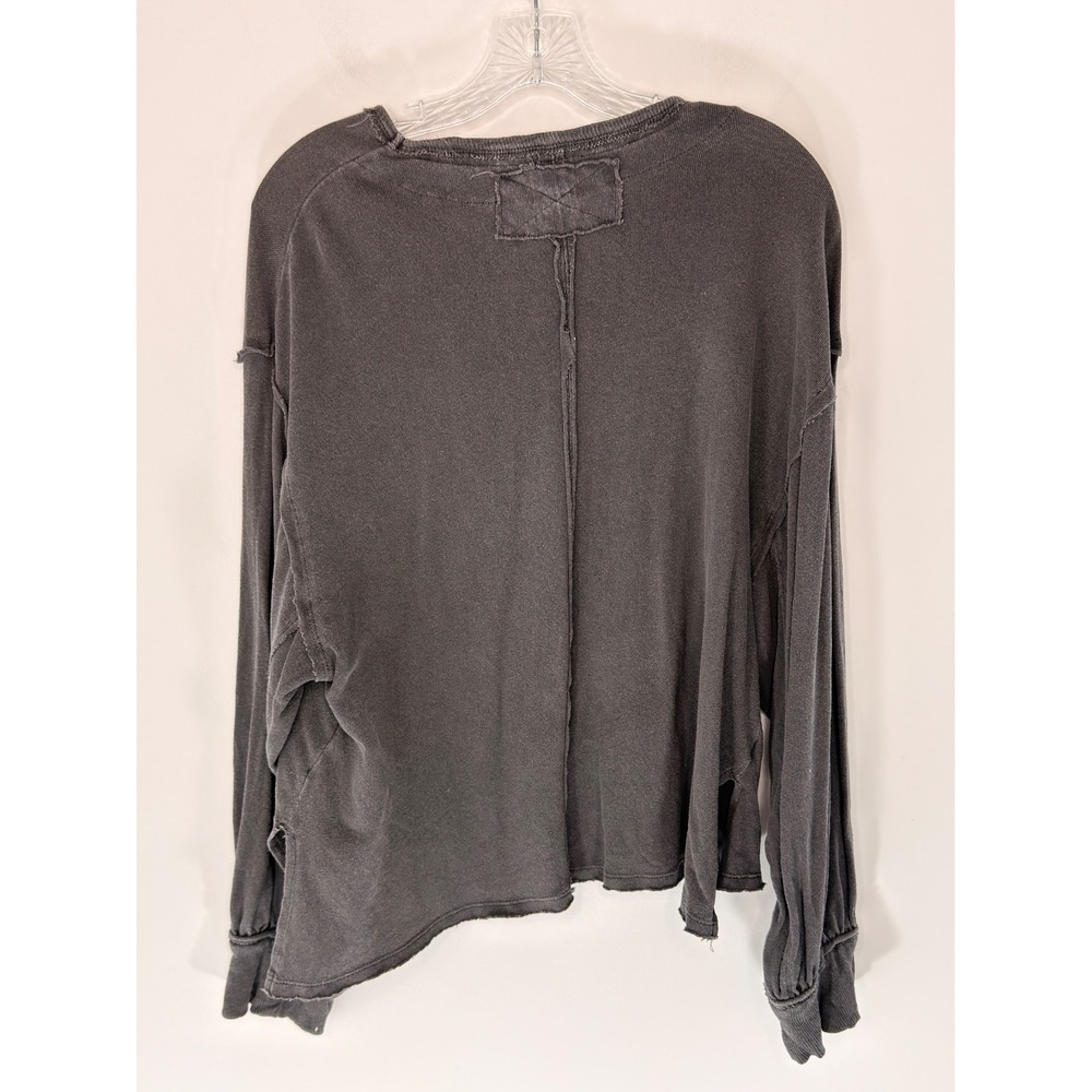 Free People We the Free Ready for the Tee Pullover Gray Basic Long Sleeve Small - Picture 10 of 13